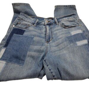 Judy Blue Boyfriend Fit Patchwork Denim Jeans Plus Size 14W